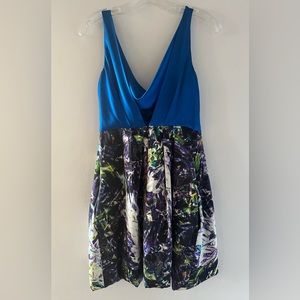 Nima silk mini dress with side pockets. Y2K